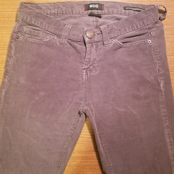 BDG Rose Gray Midrise Cigarette Chords - Picture 1 of 3